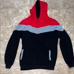 Mooncolour Red and Black Men's Hoodie